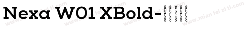 Nexa W01 XBold字体转换